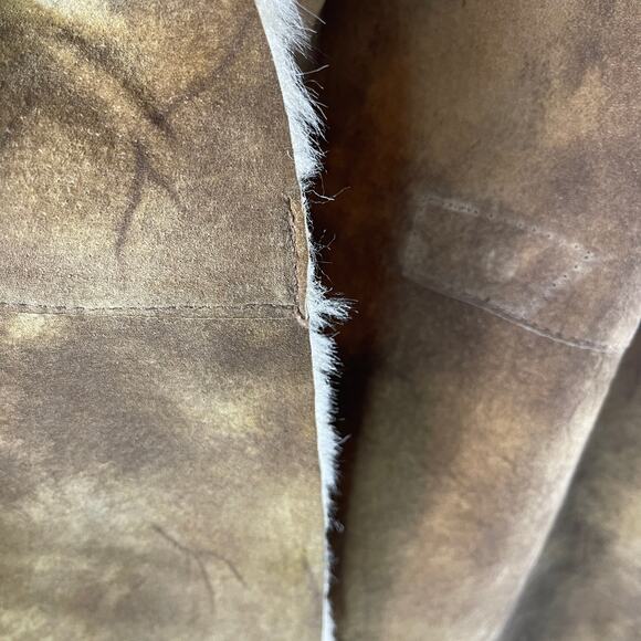 Newport News Easy Style Brown Suede Leather Jacket W Large; Missing button/loop - Picture 5 of 6